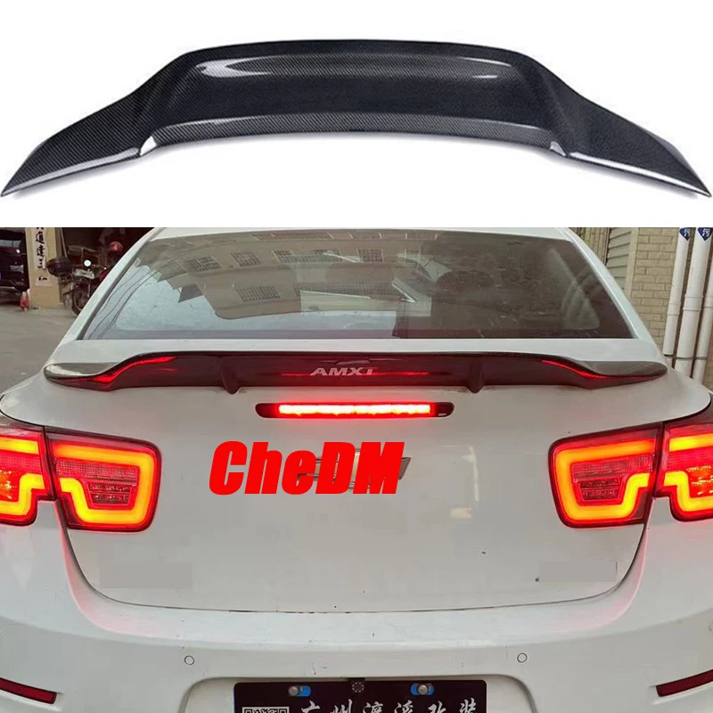 Car Trunk Spoiler Carbon Fiber FRP Auto Rear Trunk Wing R Style Accessories Spoiler For Chevrolet Malibu 2012 - 2018