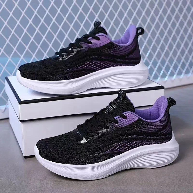 2025 Spring New Ultra-light Running Shoes Sports Women's Shoes Mesh Non-slip Breathable Soft-soled Lightweight Casual Shoes