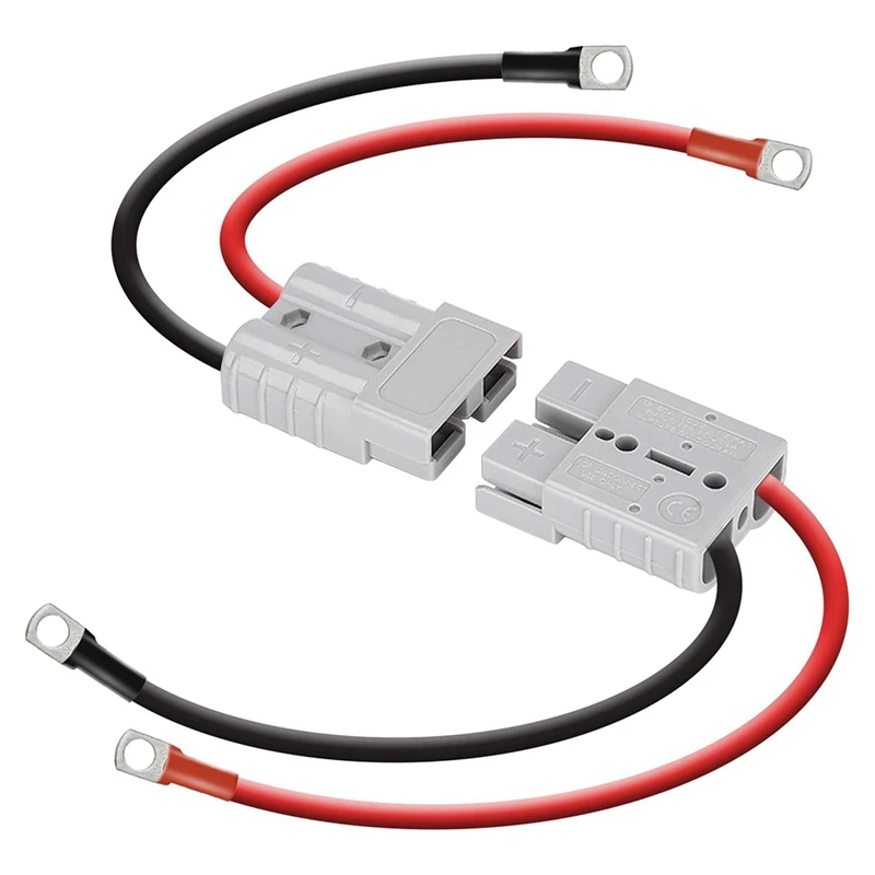 Anderson Connector 50A Kit Anderson Plug 8 Guage 30Cm Battery Cables Waterproof Quick Connectors For Lifepo4