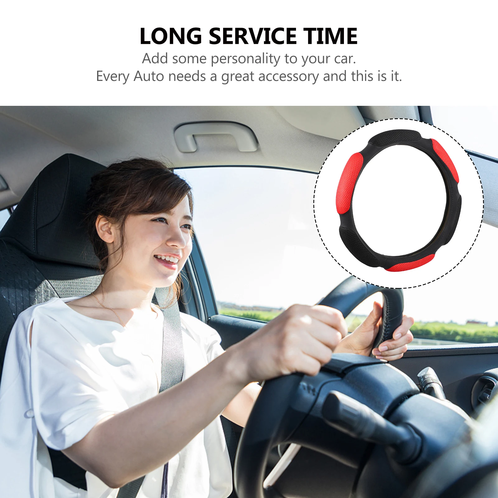 

Wheel Cover Polyester Car Steering Wheel Covers Premium Material Ergonomic Design Non Slip Comfortable Driving Confidence Old