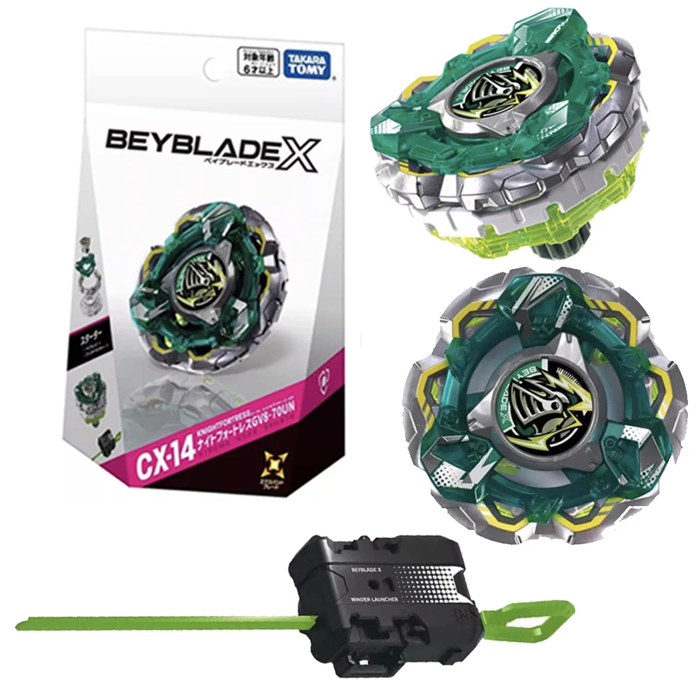 

Детская игрушка Takara Tomy Bey X CX-14 Knight Fortress GV8-70UN, оригинальная, с гироскопом.