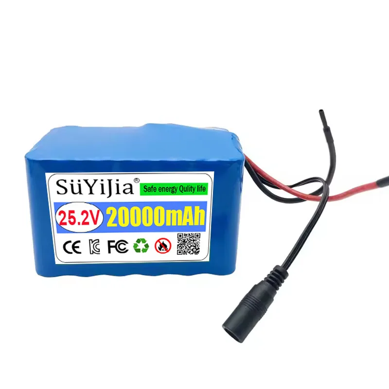6s4p 25.2V 20000mAh 18650 Scooter Lithium Battery Pack,for Children's Toy Cars, Remote-controlled Boats, Airplanes, Robots