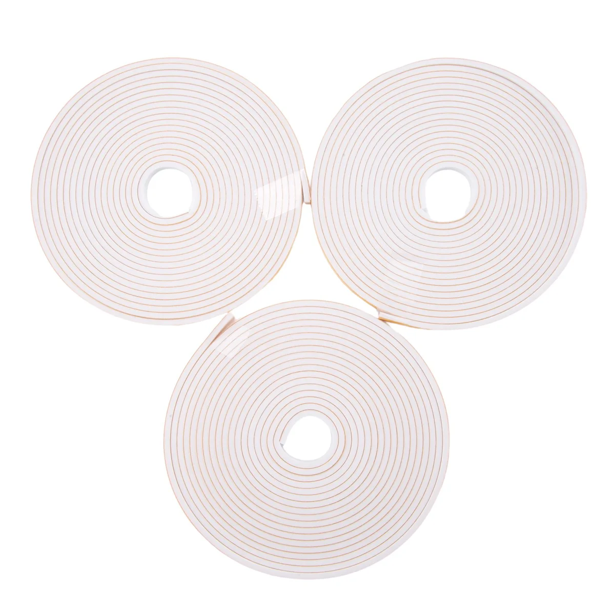 T79C Self Adhesive Foam Tape Door Window Seal Door Draught Excluder Weatherstripping, 6mm Wide x 3mm Thick 3 Pcs Each White