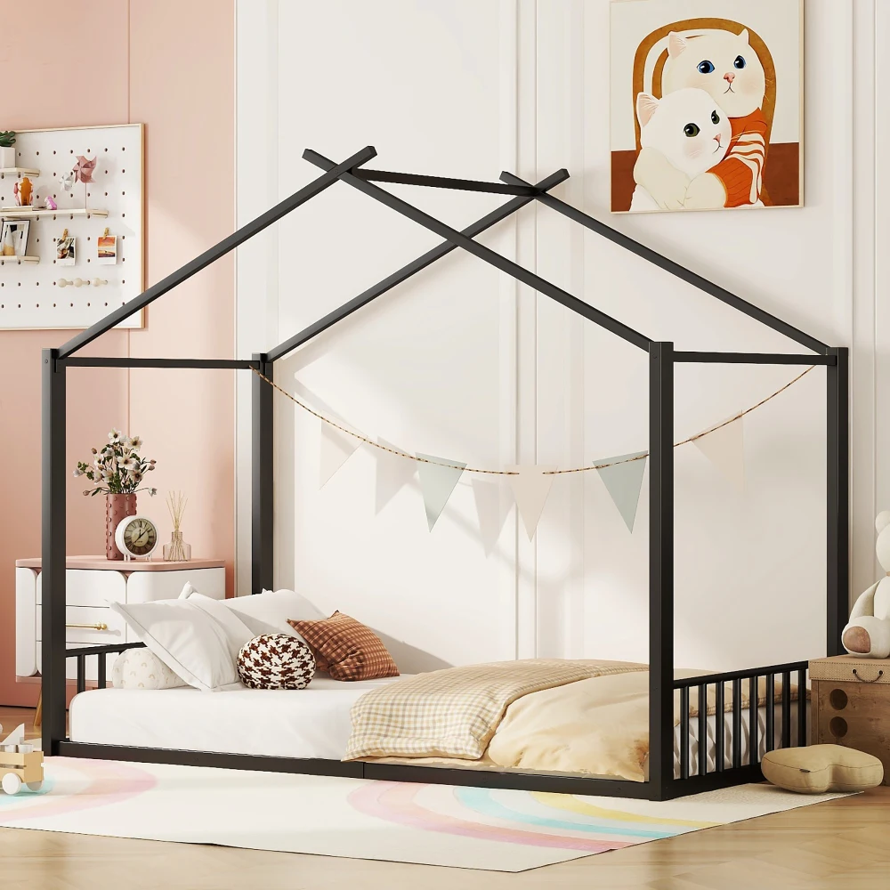 90*200cm Children's Bed Bases Frames Kids Bed Iron Frame Children Bedroom Furniture