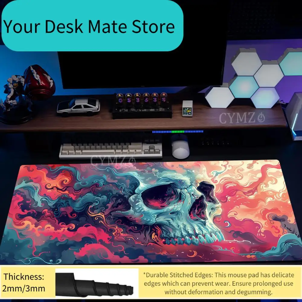 CYMZ Series Large Extended Gaming Office Mouse Pad Stitched Edge Non-Slip Rubber Base Waterproof Wear-Resistant Smooth Surface D