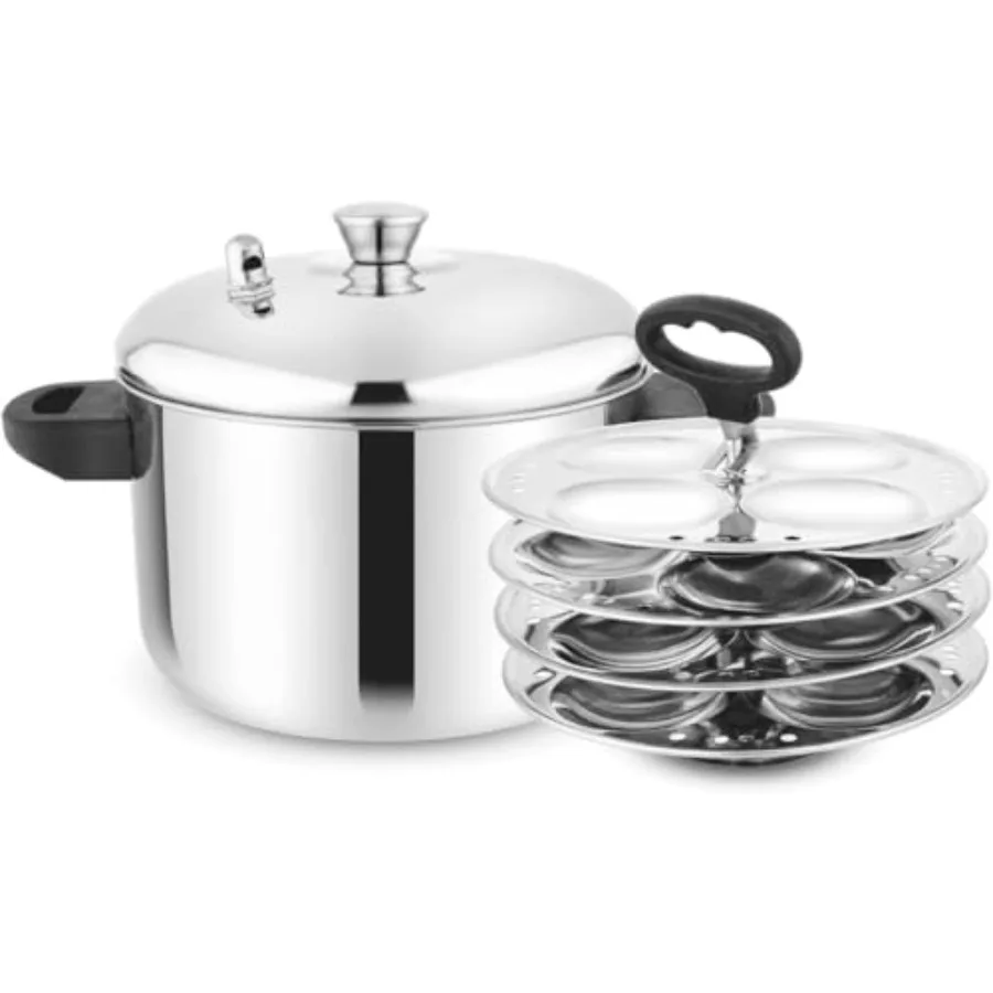 

Idlii Maker Stainless Steel Idly CookerInduction and Standard Idli Maker Indian Kitchen Item 6 Plates Silver 6 Plates 24Idlis 2