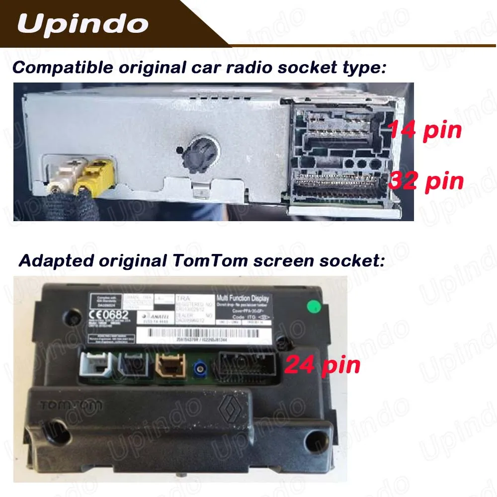 Car Radio Cable with CAN Bus Box Power Wiring Harness Connector Adapter for Renault Clio 4 Captur Android Multimedia Player