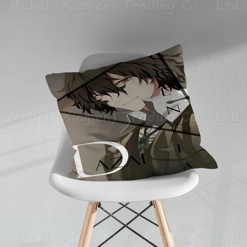 Bungo Stray Dog Osamu Dazai Pillow Anime Pillow Sofa Bed Head Pillow Cover Cushion Cover 45x45 Cm Fashion