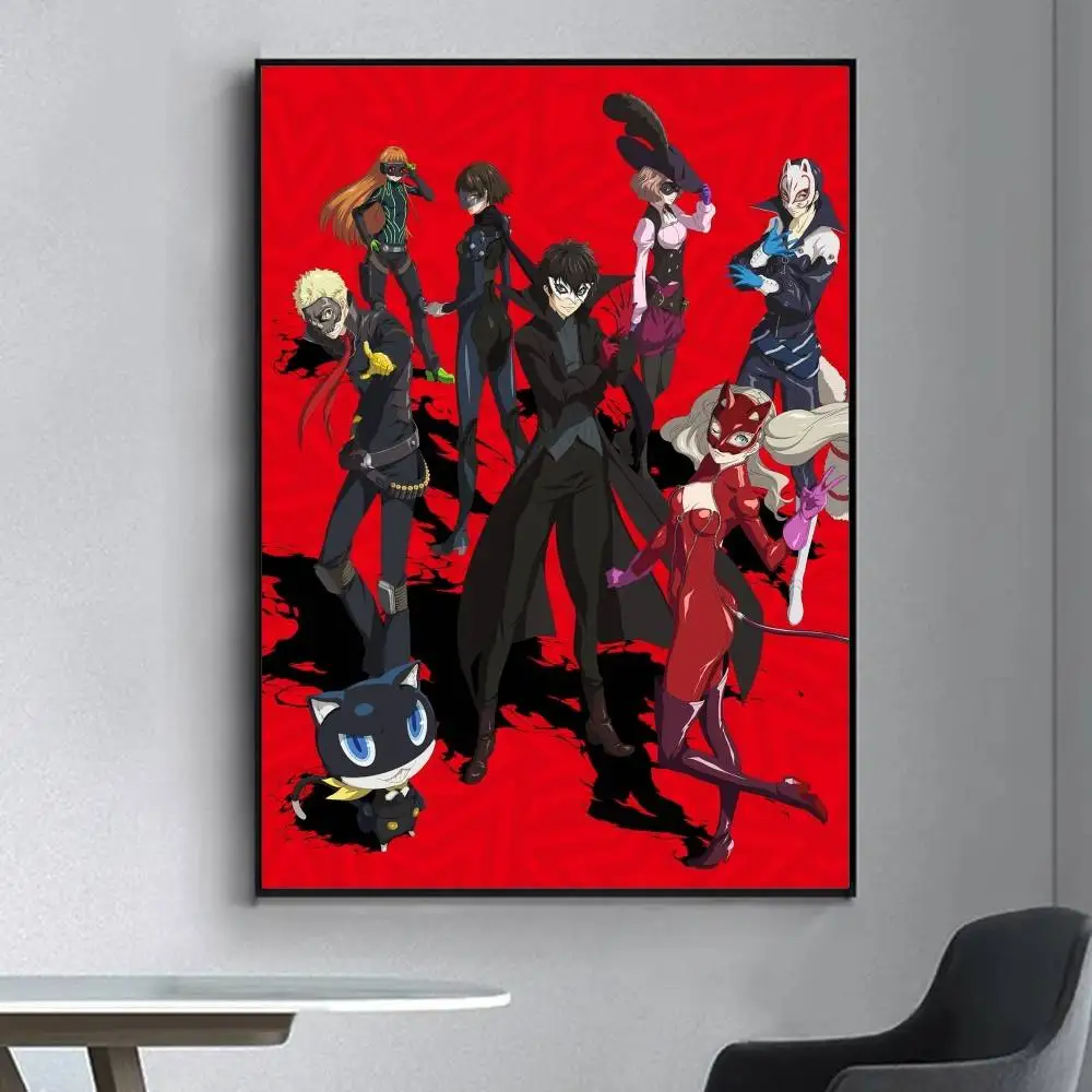 ملصق حائط فاخر لملصق لعبة فيديو بيرسونا 5 لغرفة المعيشة وغرفة اللوحة الزخرفية الرجعية #5