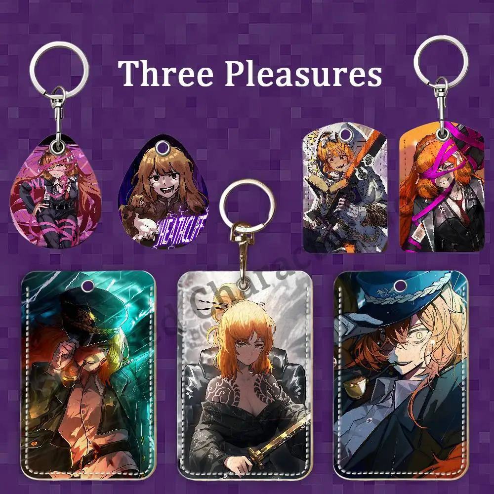 I-Ishmael LC Custom Access Card Case Leather Card Holder Keychain Key Ring Transportation Card Case Gifts