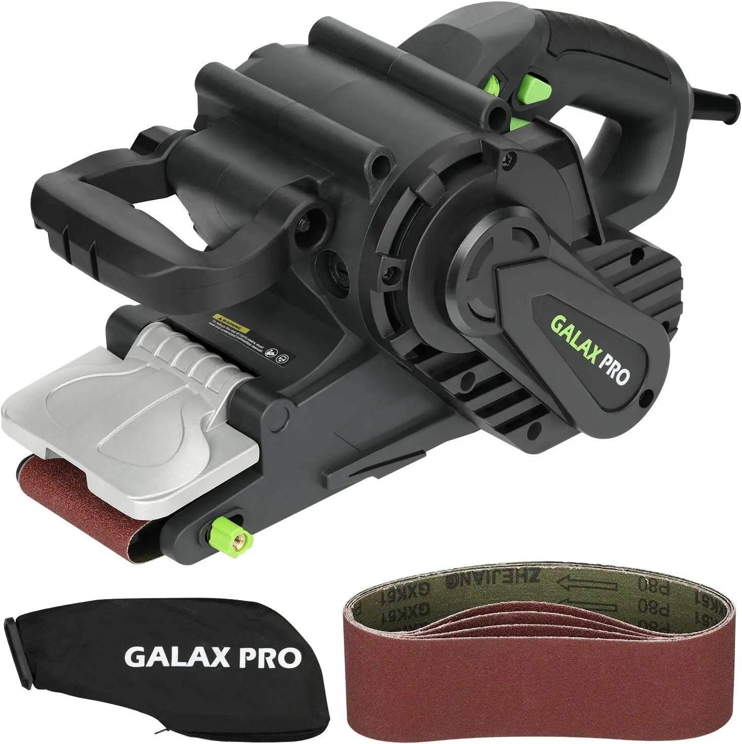 

8A Belt Sander with Variable Speed, 5 Sanding Belts and Dust Bag for Efficient Stock Removal