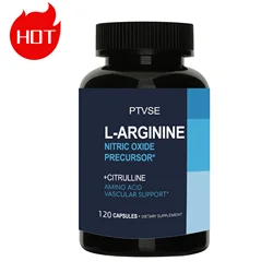 L-Arginine Supplement - For energy, strength and endurance support during exercise | Muscle Mass, Non-GMO