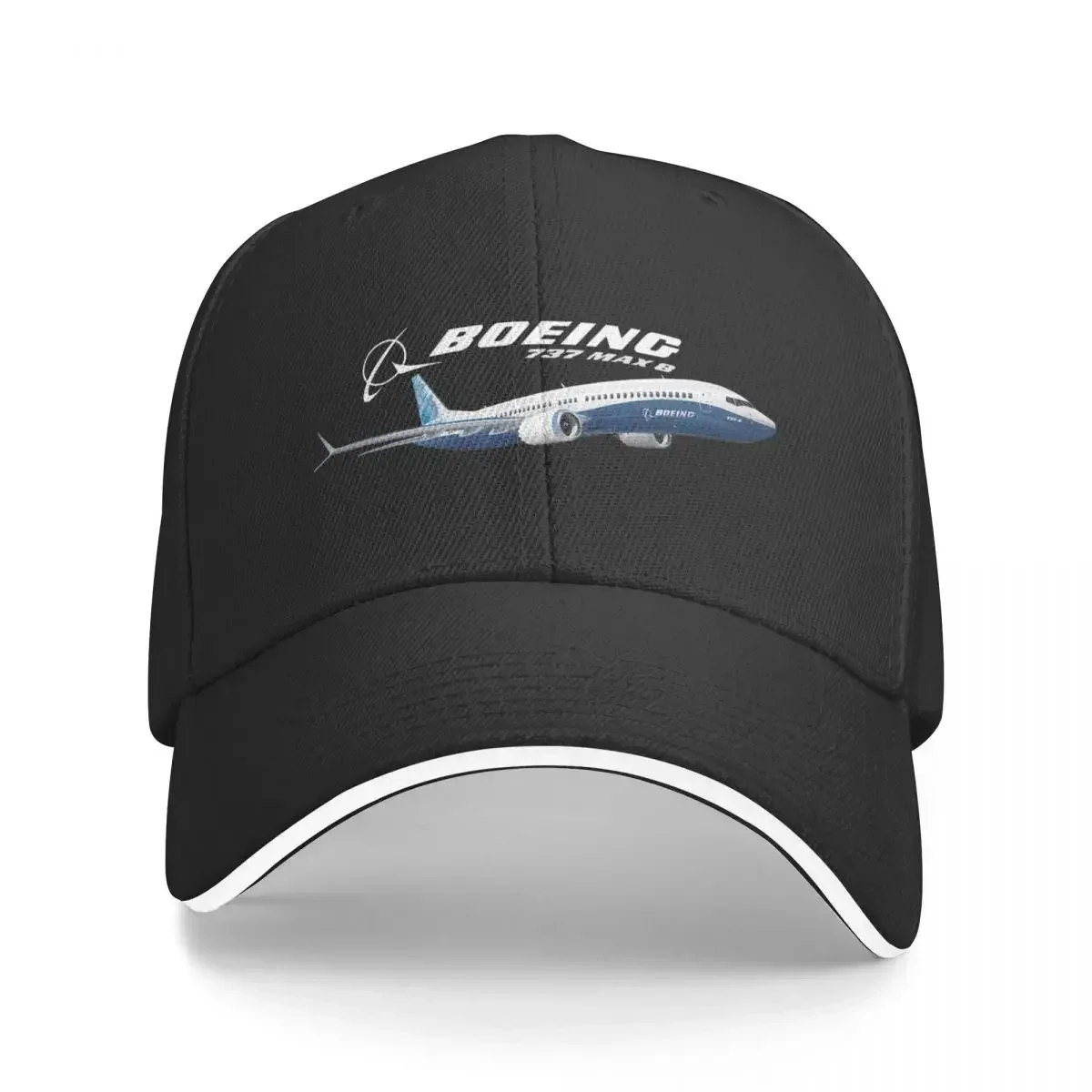 

Boeing 737 Airplane Baseball Cap Popular Sandwich Hats Unisex Style Polyester Headwear Sport