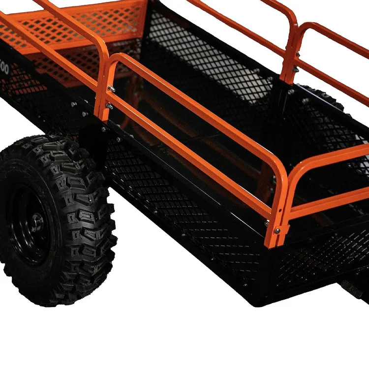 Carrito utilitario ATV con capacidad de carga de 20251500LBS, remolque de carga, remolques de jardín, carrito volquete de granja, cortacésped, remolque basculante