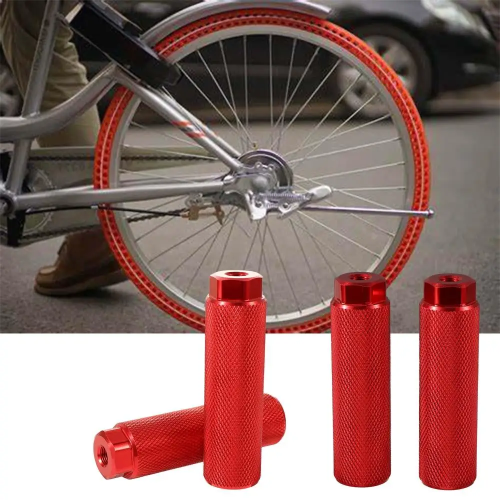 Bike Pegs Aluminum Alloy Anti-Skid Lead Foot Bicycle Pegs BMX Pegs for Mountain Bike Cycling Rear Stunt Pegs Fit 3/8 inch Axles