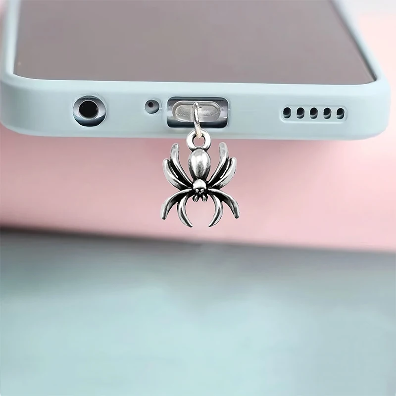 Phone Dust Plug Cute Spider Phone Accessory Pendant Decoration For IPhone Type-C Charging Interface