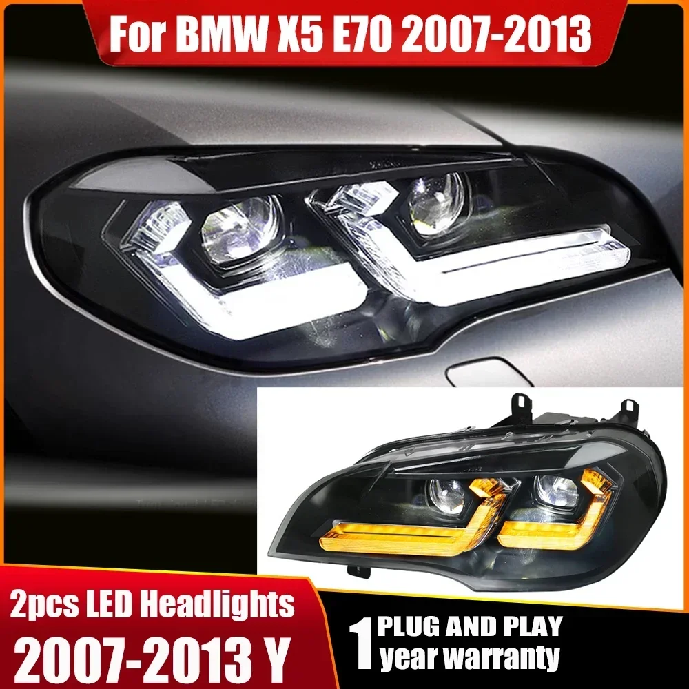 

Car Lights for BMW X5 E70 LED Headlight 2007 2008 2009 2010 - 2014 E70 Headlamps Lamp Drl Projector Lens Automotive Accessories