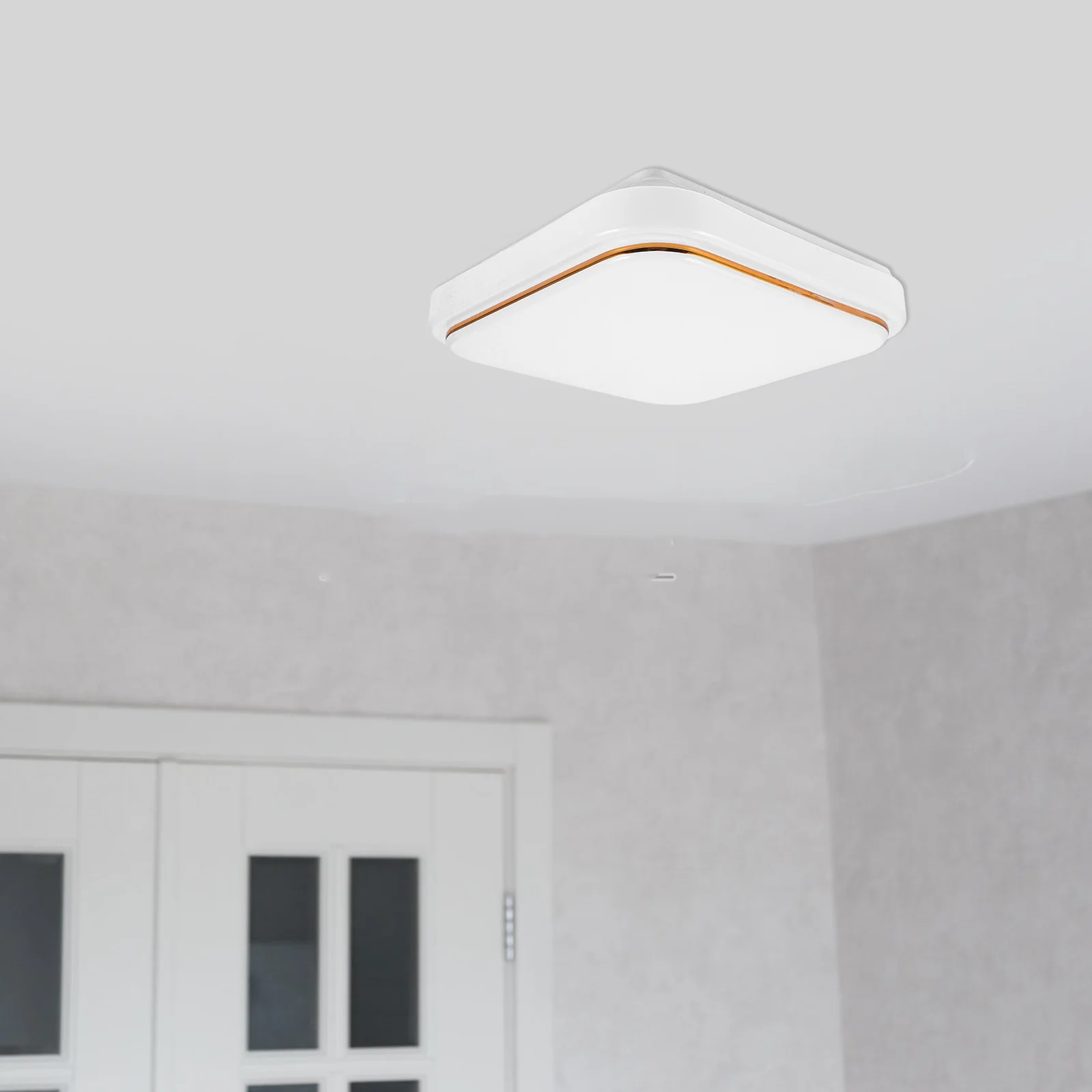 

Прямоугольный потолочный светильник, легкий пластиковый элегантный абажур, потолочный светильник, легко разбираемый светильник для гостиной, кабинета