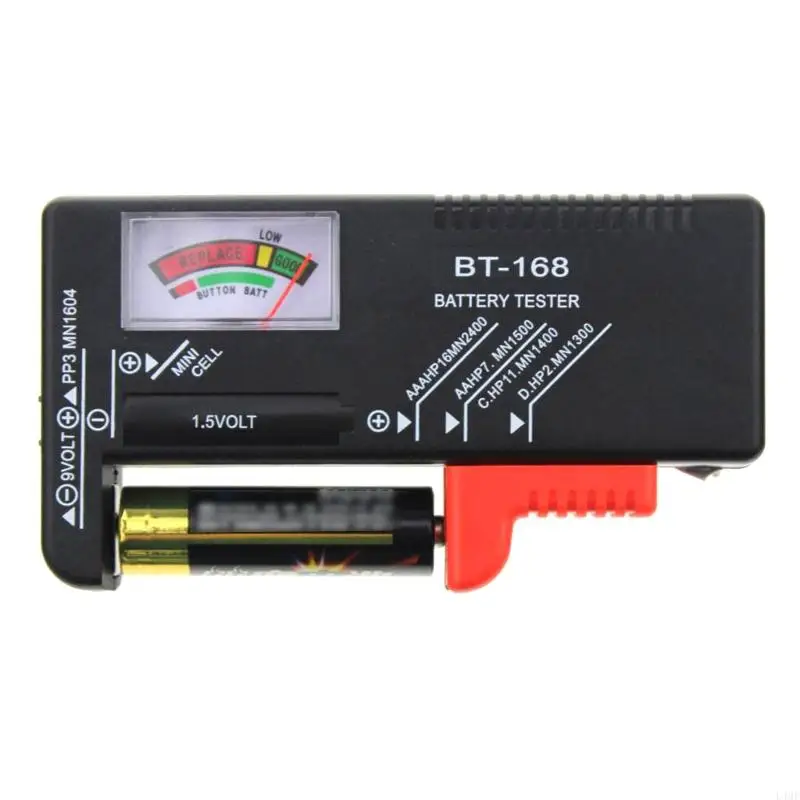 Battery Tester Small Home Level Level Level Tester untuk 9V 1.5V Battery L4MF