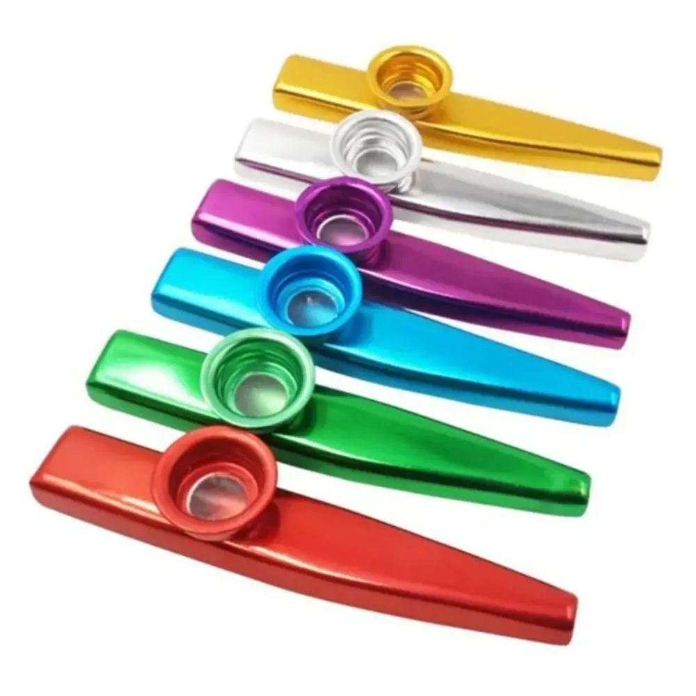 Aluminium Alloy Metal Kazoo Learn Easily Instruments Diaphragm Mouth Kazoos Detachable Wear-resistant Musical Instruments Flutes