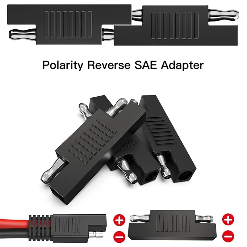 

AEF3-SAE Connector SAE To SAE Polarity Reverse Quick Disconnect Cable Plug Adapter For Solar Panel Battery Charger-5Pack