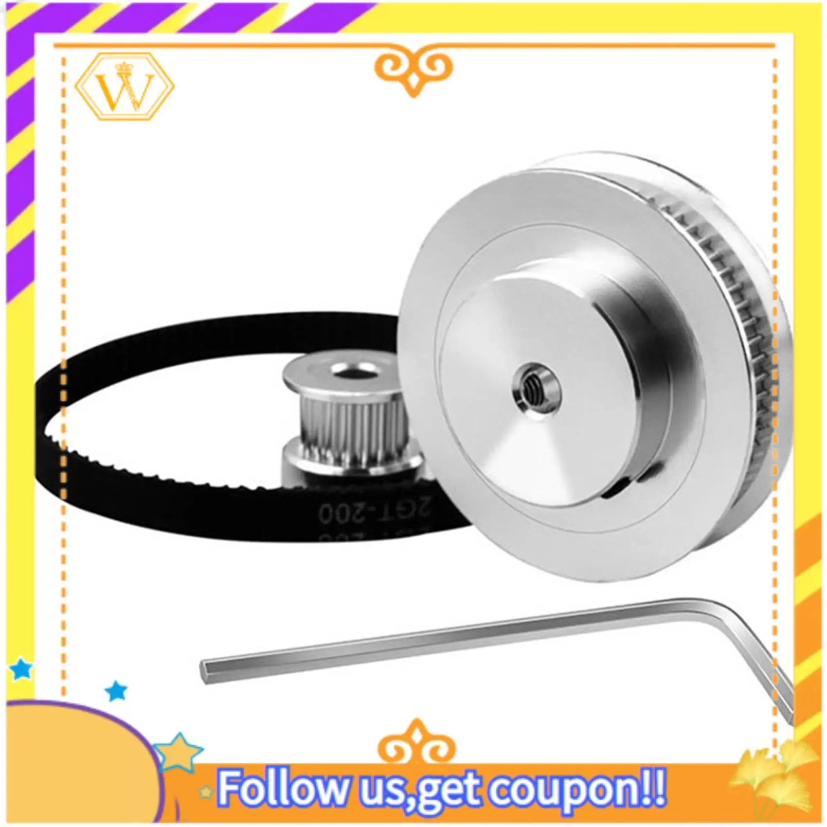 

A01K-2X 2Gt синхронное колесо 1:3 уменьшающий шкив коробки передач модель механический ремень для 3D-принтера-200X8x8 мм