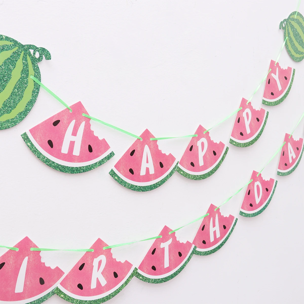 

Watermelon Birthday Party Decoration Unique Design Colorful Fruit Banner Paper Bunting Wall Decorations Kids