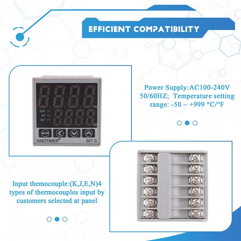SINOTIMER Household Digital Thermostat Thermostat Controller For Heating Cooling Instrument Relay/Voltage Output MT-S-N37R