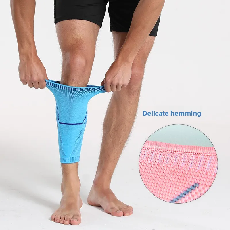 Ultra Three Color Gradient Compression Leg Sleeves Breathable High Elasticity Nylon Knit Running Calf Protectors Support