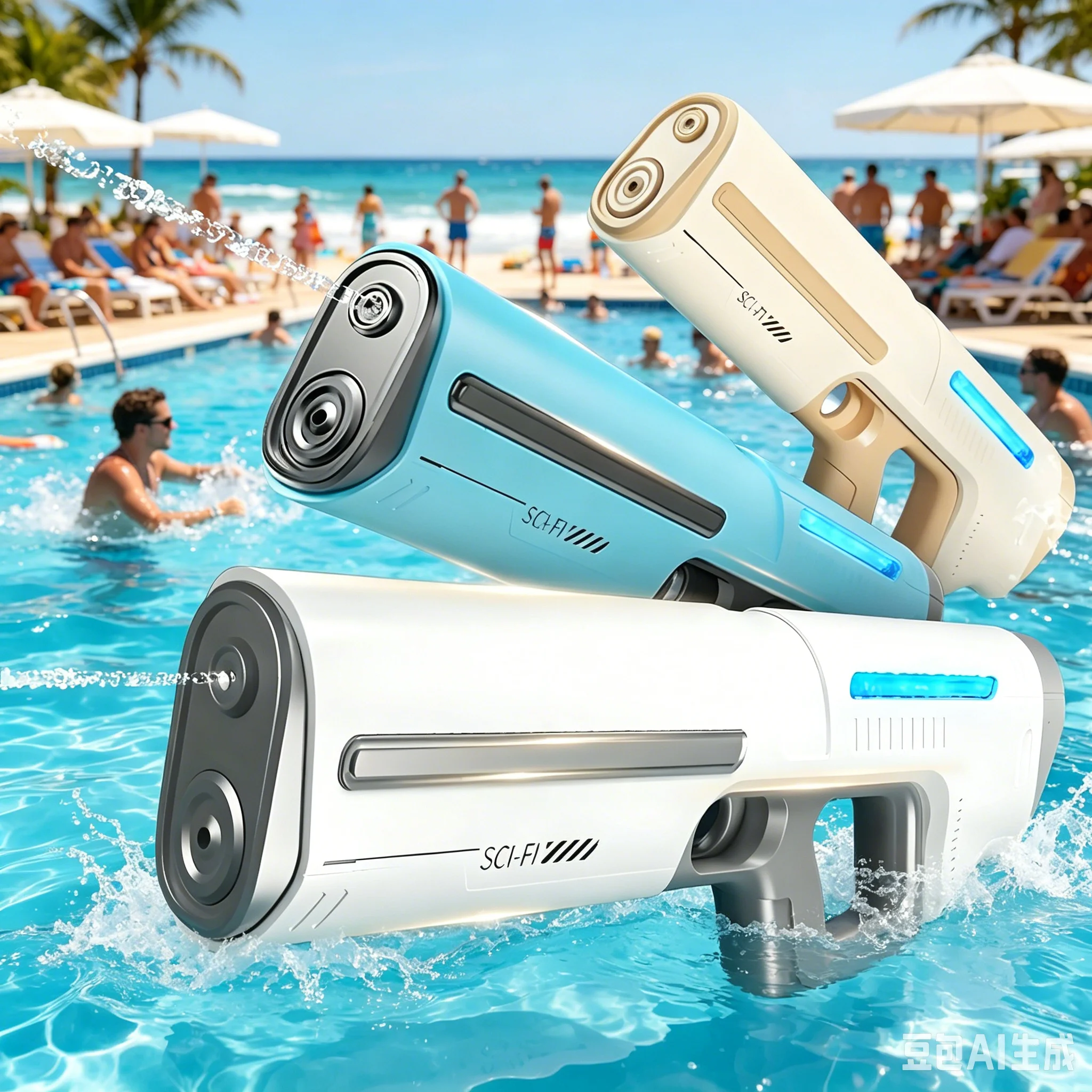 Elektrische Wasserpistolen für Kinder Leistungsstarke Dauerfeuer-Wasserspielzeuge Automatische Wasserblaster Strand Pool Sommer Outdoor-Spielzeug für Kinder