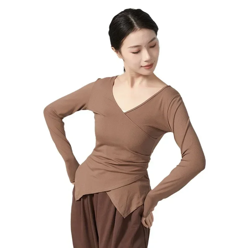 2024 new practice clothes autumn and winter modern dance long-sleeved top women's classical Chinese dance body suit dance