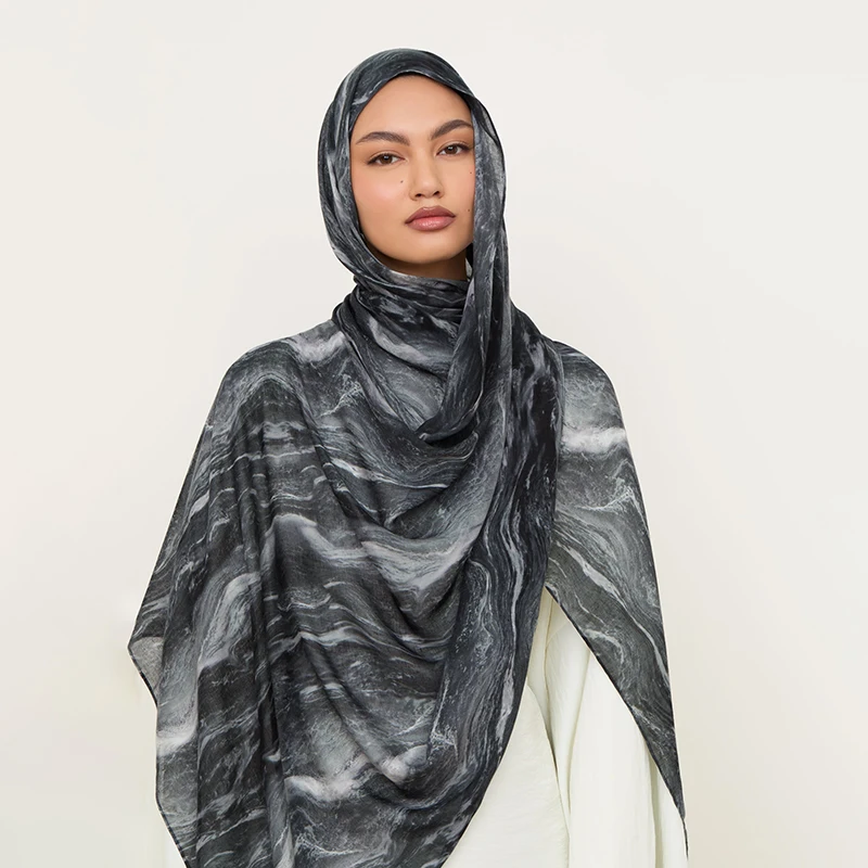 2025 مسلم جيرسي الحجاب وشاح لينة الصلبة شالات الحجاب foulard فام musulman الإسلام العربية التفاف رئيس عمامة للنساء الأوشحة #6