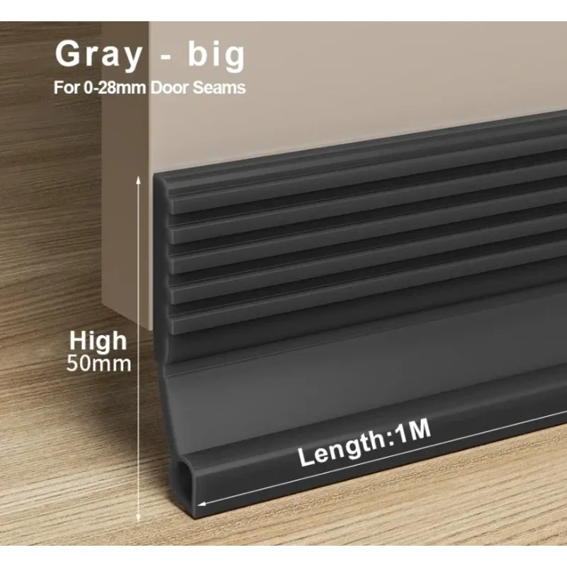 New Door Bottom Sealing Strip 1M Windproof Dust Stopper Guard Rain Weatherstrip Noise Reduction Insulator Sealer Home Hardware