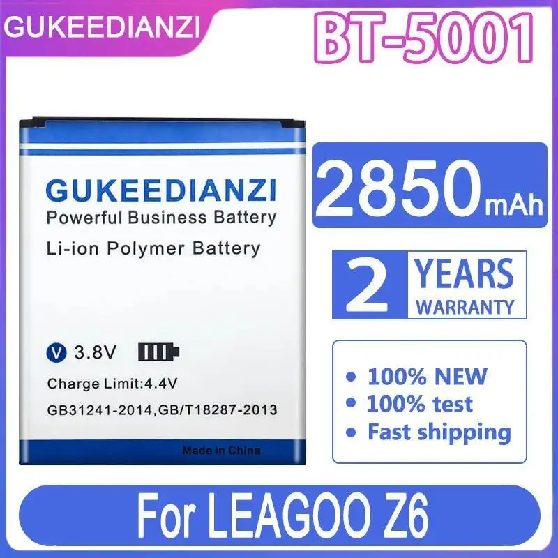 

Надежный блок питания 2850 мАч BT-5001 для аккумулятора мобильного телефона Leagoo Z6