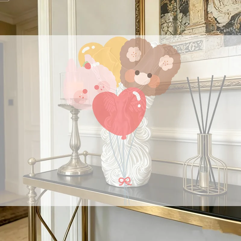Creative Angel Wings Design Angel-Shaped Vase Container Decorative Design 3D Printed Vase Multi-Purpose Organizer Shop Display