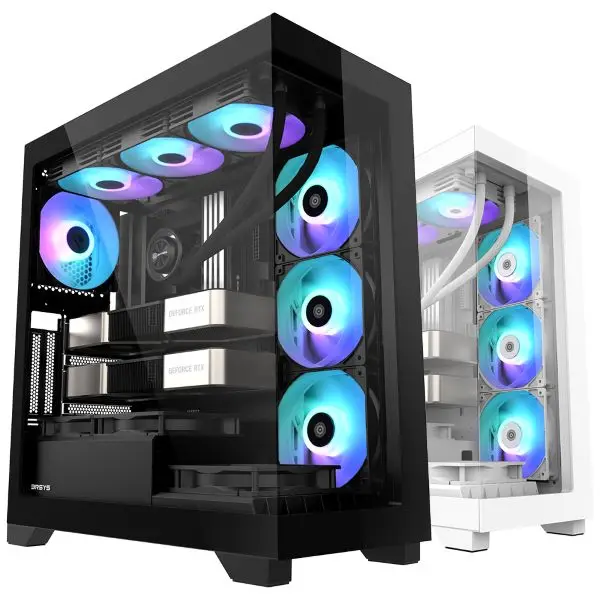 3RSYS K400 REBUS (Black) MIDDER TOWER PC Case