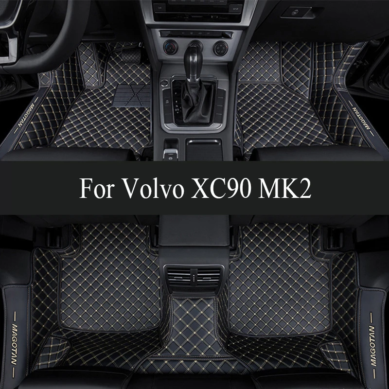 

Car Floor Mats For Volvo XC90 MK2 7 Seat 2015~2022 Leather Mat Set Rug Auto Interior Parts Carpet Waterproof Pad Car trunk mat