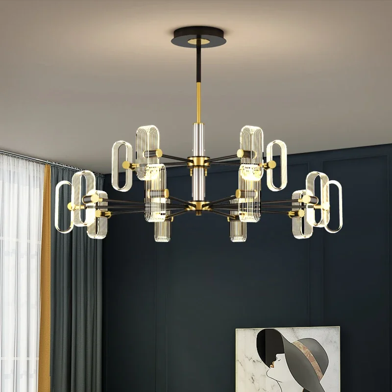 Plafonnier suspendu au design créatif moderne, éclairage d'ambiance simple, luminaire décoratif de plafond, idéal pour un salon, une salle à manger ou une chambre à coucher, nouveauté