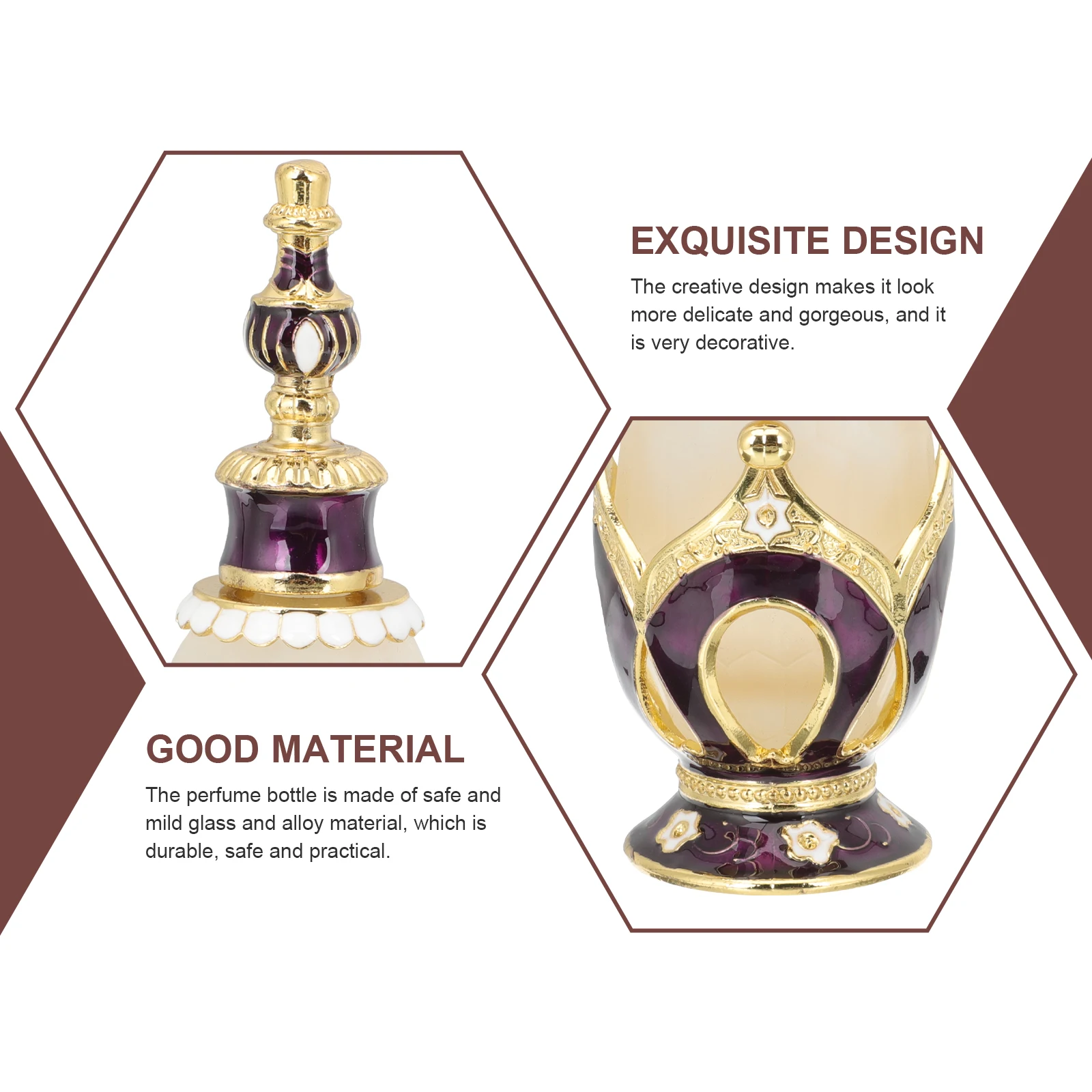 

Glass Perfume Bottle Essential Oil Dispenser Compact Design Great for Shelf Tabletop Or Dressing Table Gift Perfume Bottle