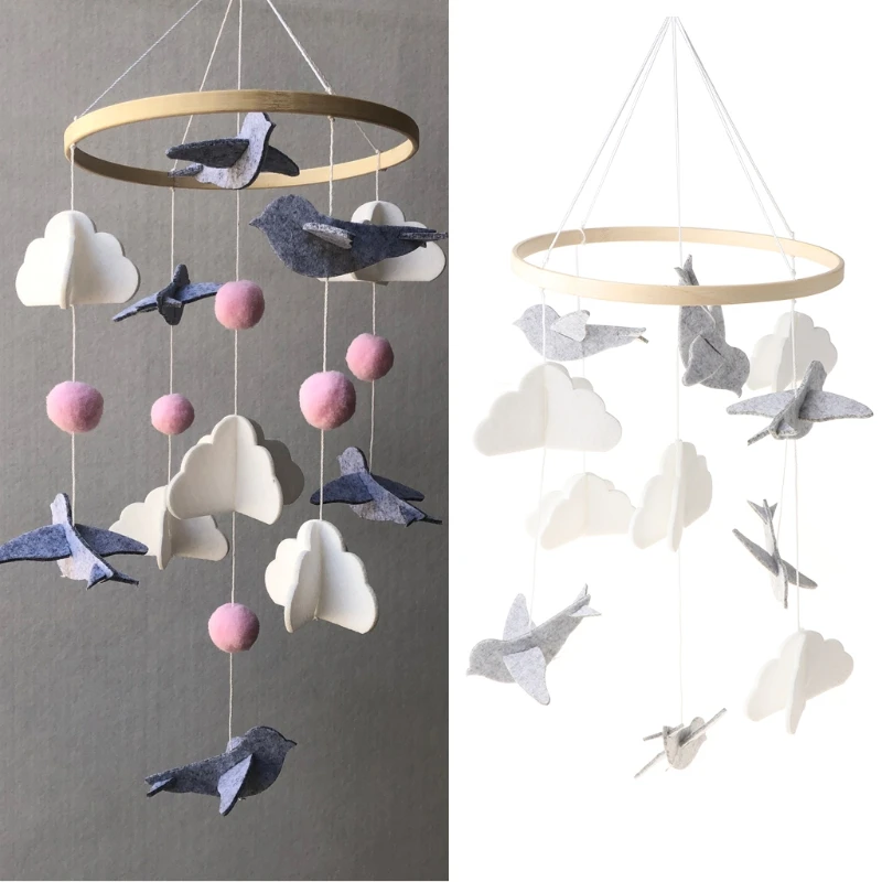 Baby Bed for Butterfly/Bird/Plane Hanging Rattle Cloth Decoration Interactive Toy Infant Gift for Baby Drop shipping