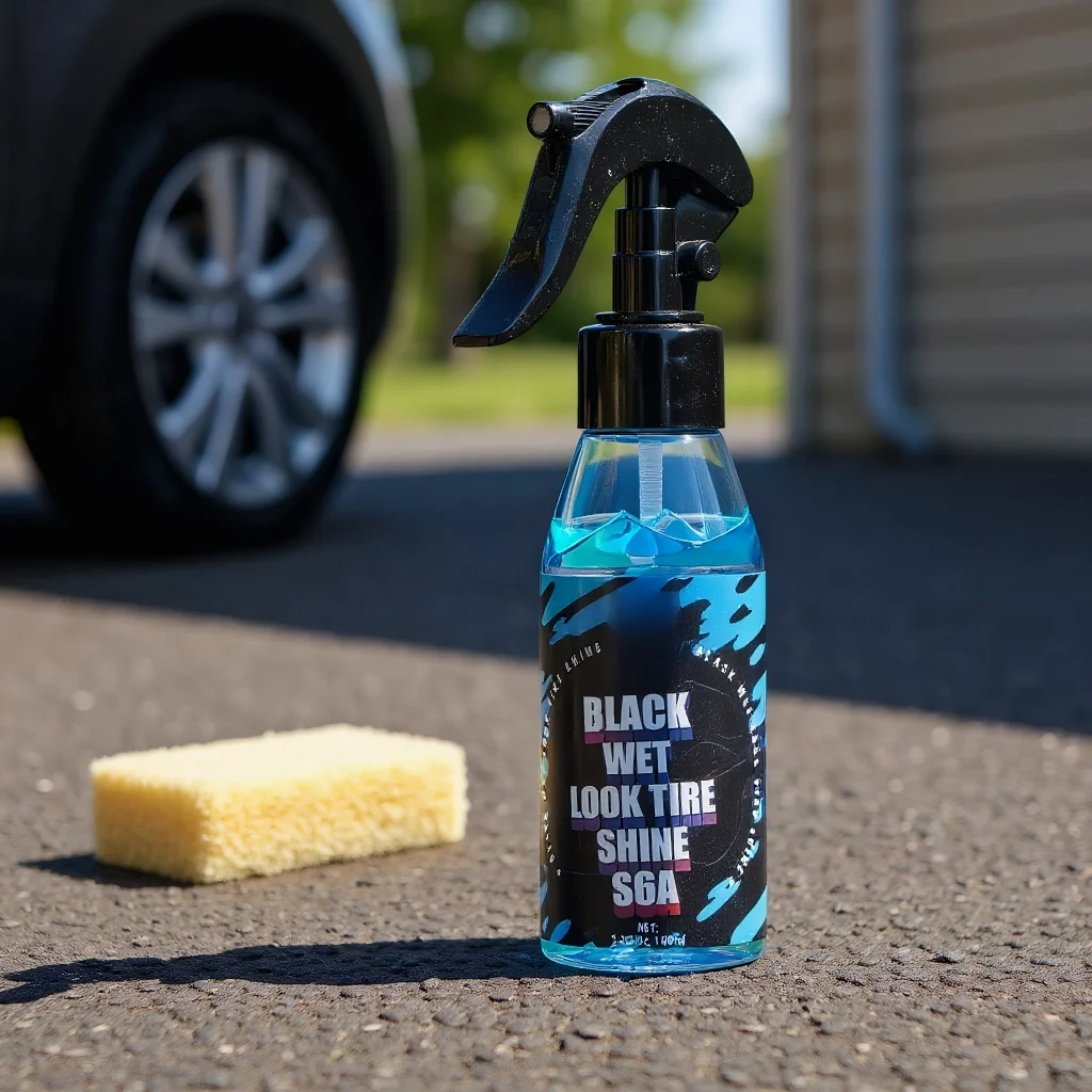 

Автомобильный мокрый блеск шин: черный спрей для повязки шин для глянцевой отделки, винил и пластика