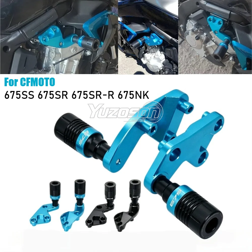 New for CFMOTO 675SR 675NK 675SR-R 675SRR 675SS 675 SR NK Motorcycle CNC Frame Slider Falling Protection Fairing Guard Crash Pad