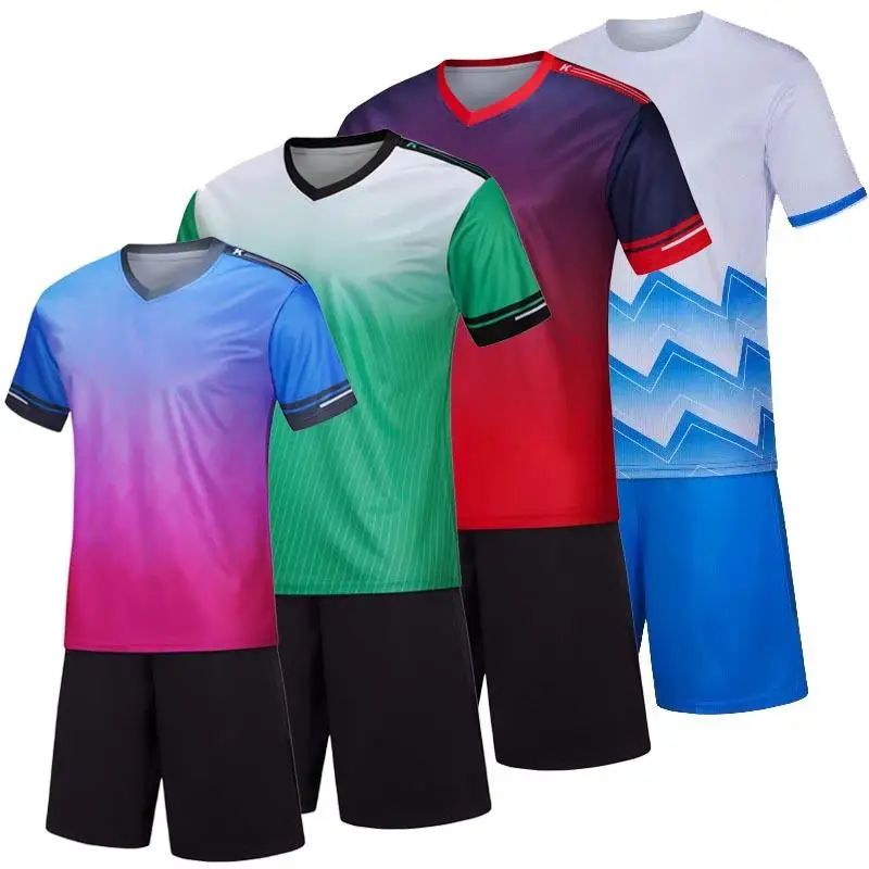 

Langmao Survetement Football 2021Men's Kids Soccer Jerseys Set Football Kit Men child Futbol Training Uniforms DIY Team Sports