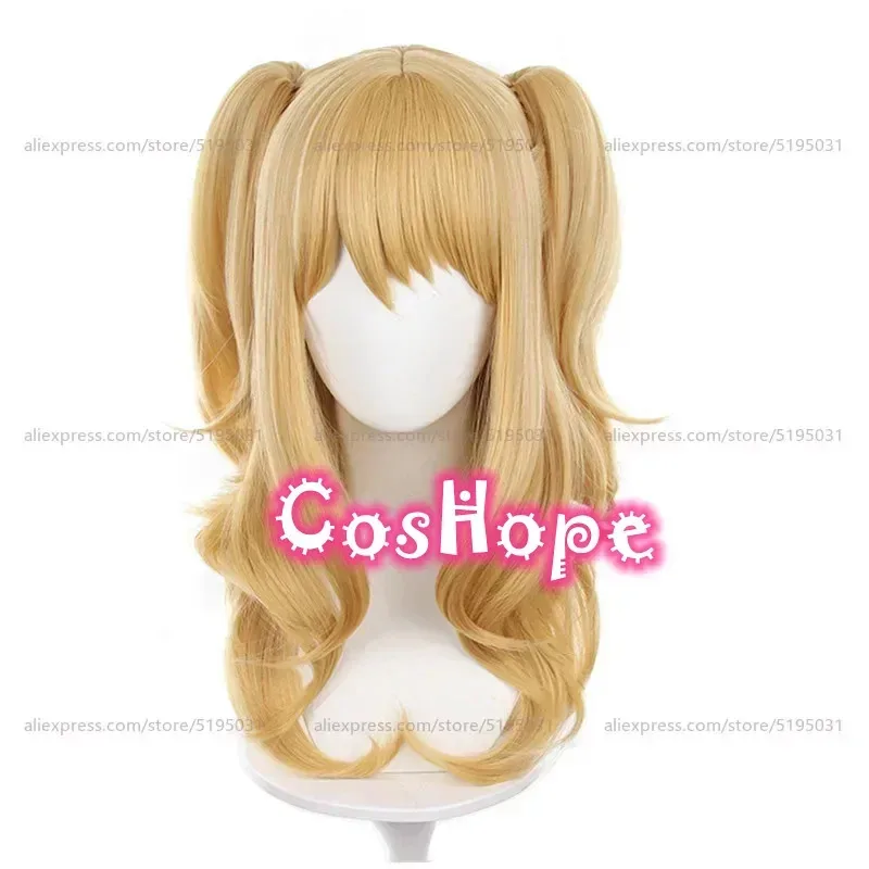 2025 유즈 더블 포니테일 옐로우 아이하라 메이 가발 애니메이션 코스프레 내열성 합성 가발