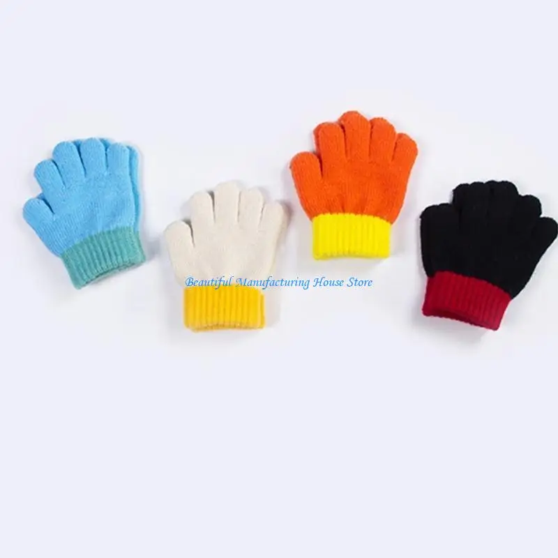 قفازات E56A للأطفال، قفازات شتوية دافئة، قفازات دافئة كاملة الأصابع #2