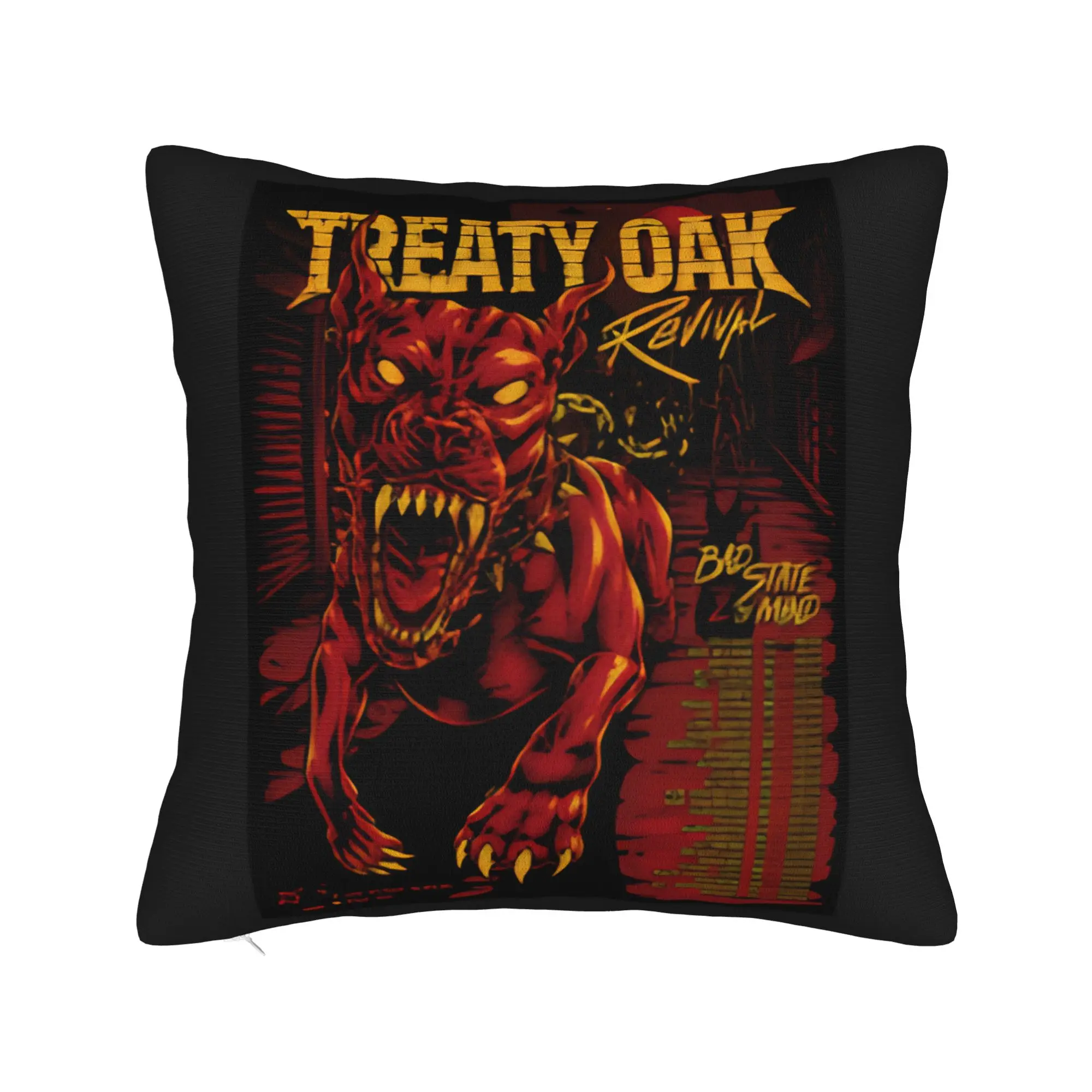 Country Music Band Treaty Oak Revival Pillow Cover  Retro Trendy Pillow Case For Sofa Car Home Decor Soft Pillowcases Gift Idea