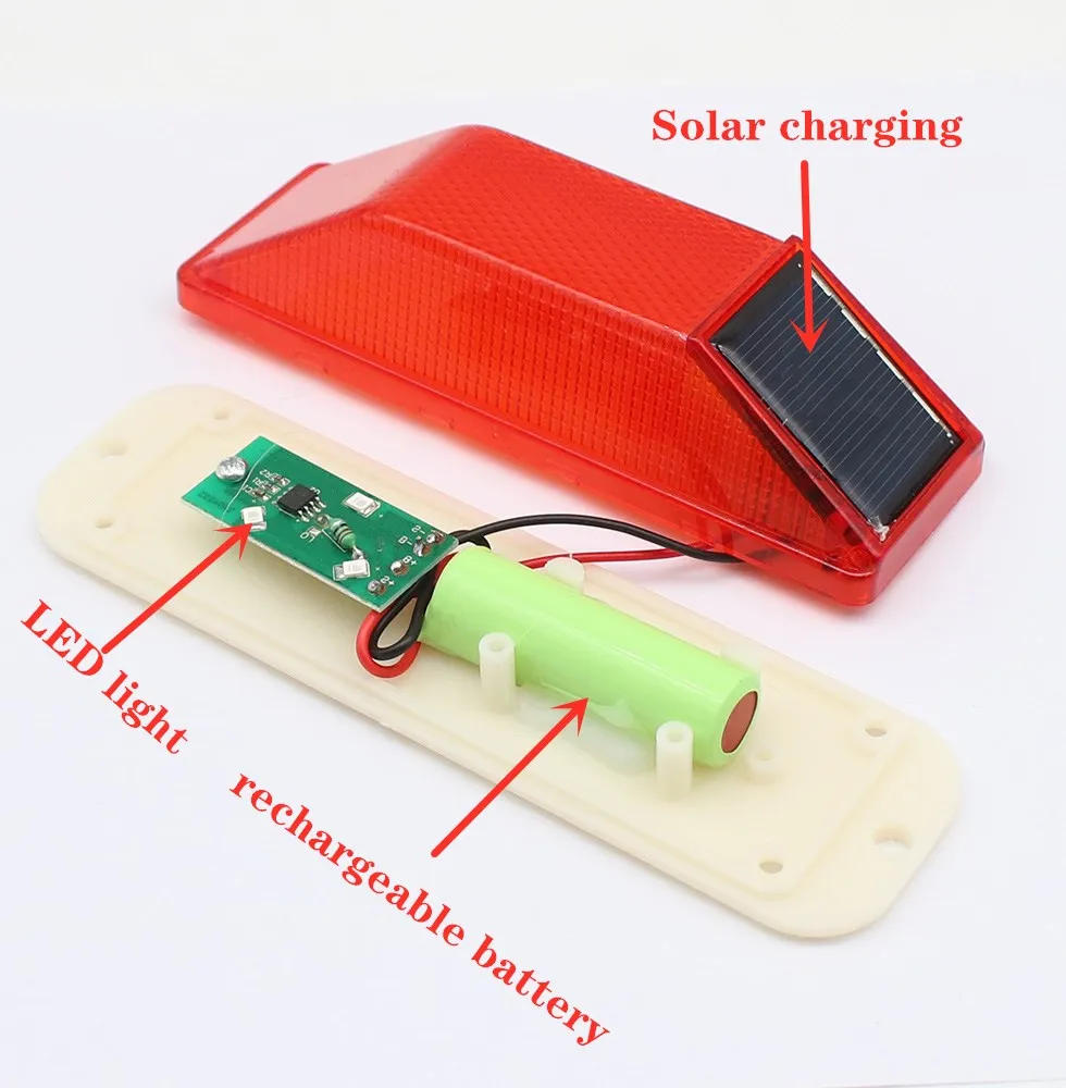 Solar LED Traffic Warning Indicator Light, Building Crash Barrier Light, Pequena luz intermitente, Luz estroboscópica, Barreira à noite