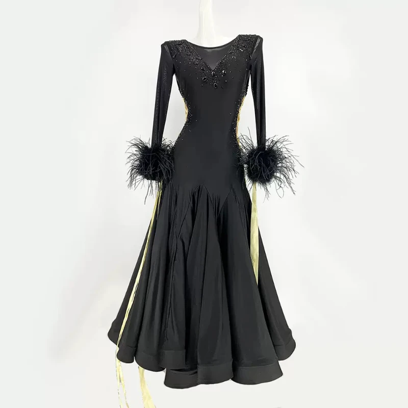 

Стандартная бальная юбка, женская роскошная блестящая одежда для вальса, бальных танцев, одежда для выступлений на сцене, бальные танцевальные платья для соревнований