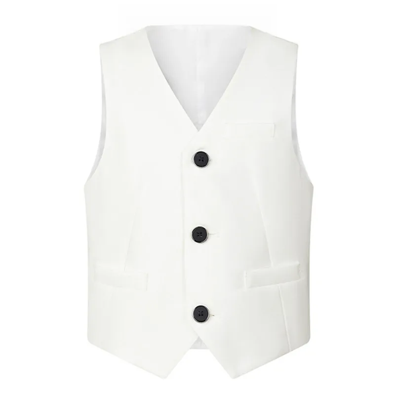 

Kids Party Performance Vest Preppy Style Children Clothes 3-16 Years School Uniform Student Boys Blazer Vest Wedding Waistcoat