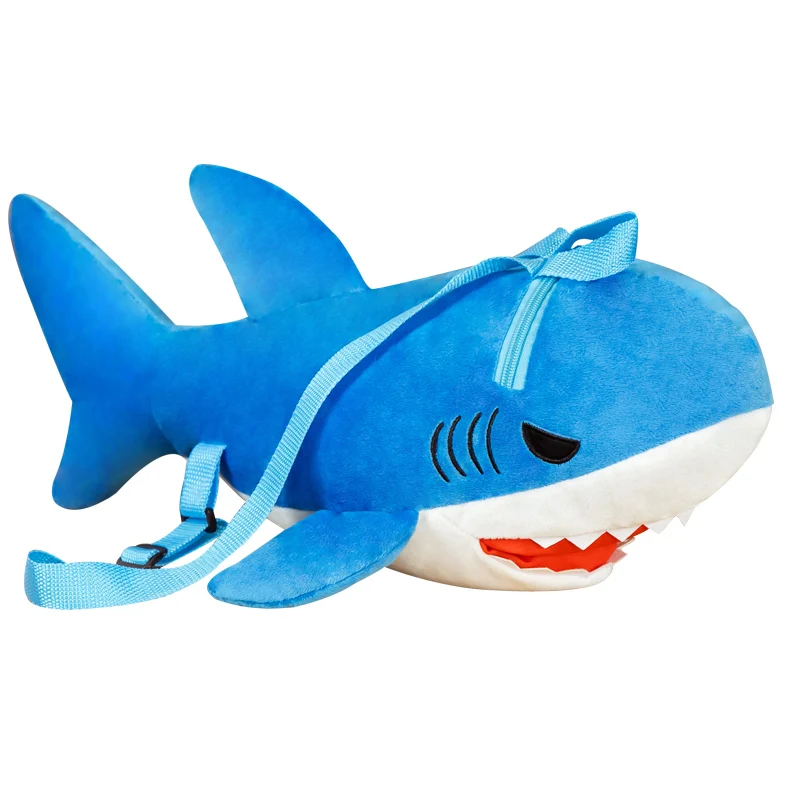 Kawaii Simulation Hammerhead Shark Backpack Plush Toy Kids Toys Stuffed Plush Animals Girl Gifts Toys for Children Home Decor